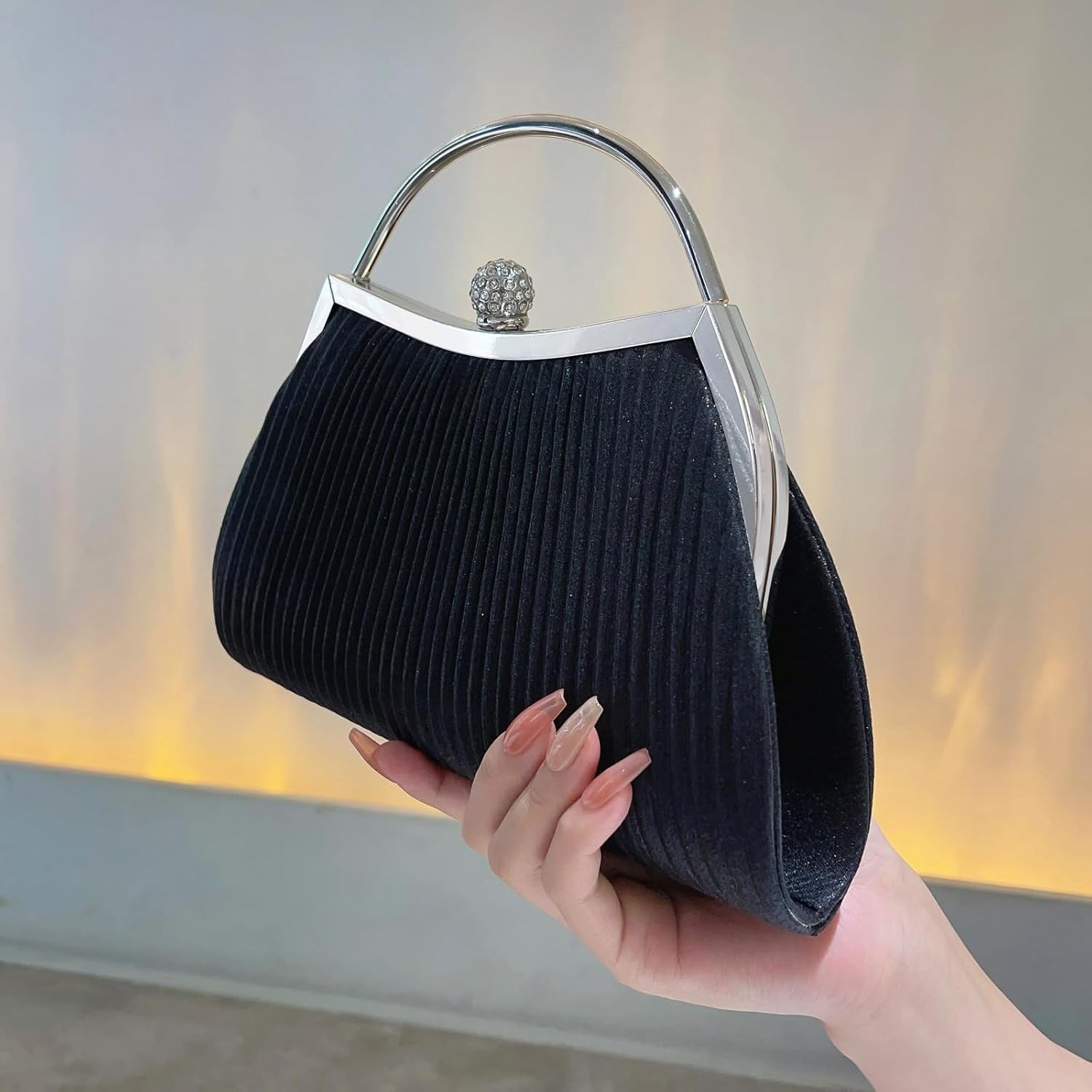 Clutch Purses for Women Evening Bags Party Clutches Handbag With Detachable Chain Strap for Cocktail Party Wedding