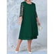 thumbnail image 1 of Vestidos de verano de talla grande para mujer, ropa Formal holgada con bordado Floral de retazos, para fiesta de boda, banquete y graduación, 2024, 1 of 7