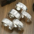 thumbnail image 2 of K-KED Ethnic StyleTibetan silver Bracelet With Wide Opening New Chinese Style Bracelet-B, 2 of 9