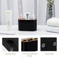thumbnail image 3 of Shinowa Toothbrush Holder,Premium Toothbrush Organizer,Bathroom Storage Organizer for Electric Toothbrush, Toothpaste, Razor, Comb, Black, 3 of 8