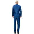 thumbnail image 3 of Antonio Uomo Men’s Suit Set – Slim Fit 2 Piece Single Breasted Double Button Jacket Pants for Business Wedding Dress Suits Indigo 34, 3 of 7