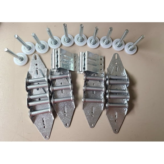 Garage Door Hardware Kit for 10x7 Includes Hinges, Rollers and Top Fixtures