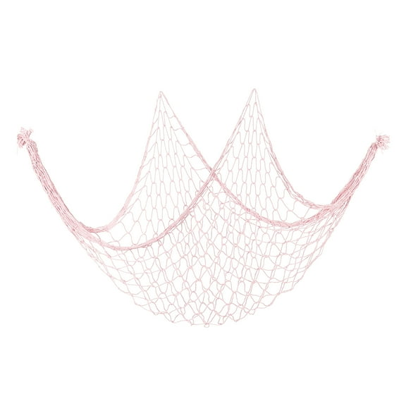 Uxcell 79 x 39 Inch Decorative Fish Net, Fishing Net Wall Hangings Decoration for Ocean Them Party, Light Pink