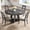 Black, variant on Eastvita 47-Inch Round Farmhouse Dining Table for 4-Black/with Wooden Pedestal Base for Home Dining or Living Room (No Chairs)
