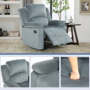 Bonzy Home Recliner Chair with Soft Padded Headrest and Armrest, Theater Reclining Chair Sofa for Living Room and Bedroom
