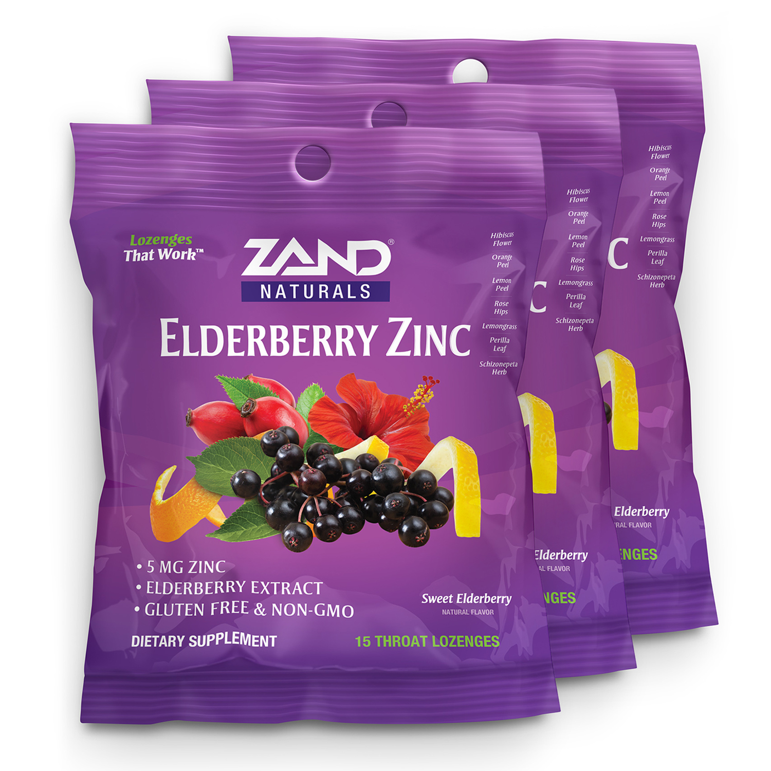 Zand Immunity Elderberry Zinc HerbaLozenge Immune Support Throat
