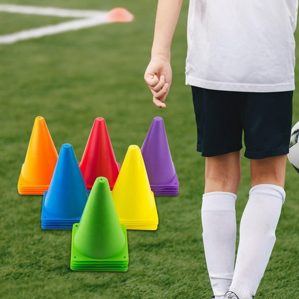 30 conos de fútbol para entrenamiento, portátiles, ligeros, de 7,1 pulgadas, con bolsa de transporte. Conos para deportes de fútbol.