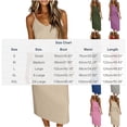 thumbnail image 2 of Efsteb Cocktail Dresses For Women Spaghetti Strap V-Neck Drawstring Waist Midi Dress Solid Color Casual Summer Dress with Side Pockets (Blue,XXL), 2 of 4