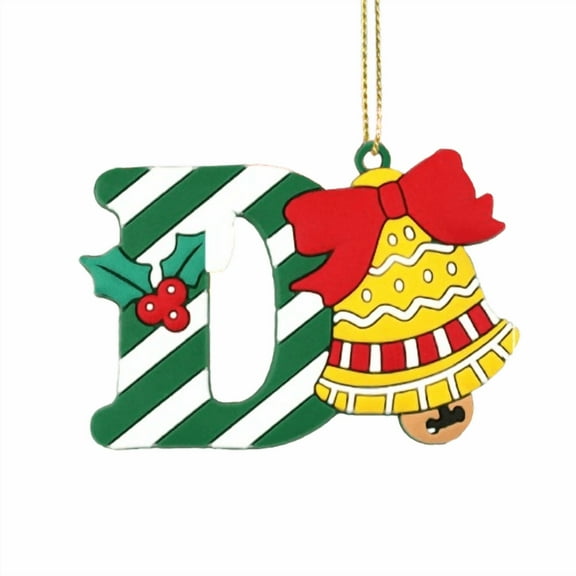 26-Piece Alphabet Christmas Ornaments - Personalized Tree Letters for Names & Messages (A-Z Set)