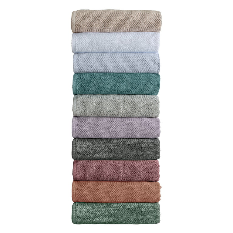100% Cotton Solid Color Quick Dry Bath Towel Set (6 Piece Set, Desert Rose)  - Great Bay Home in 2023