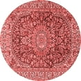 thumbnail image 1 of Ahgly Company Indoor Round Medallion Red Traditional Area Rugs, 7' Round, 1 of 4