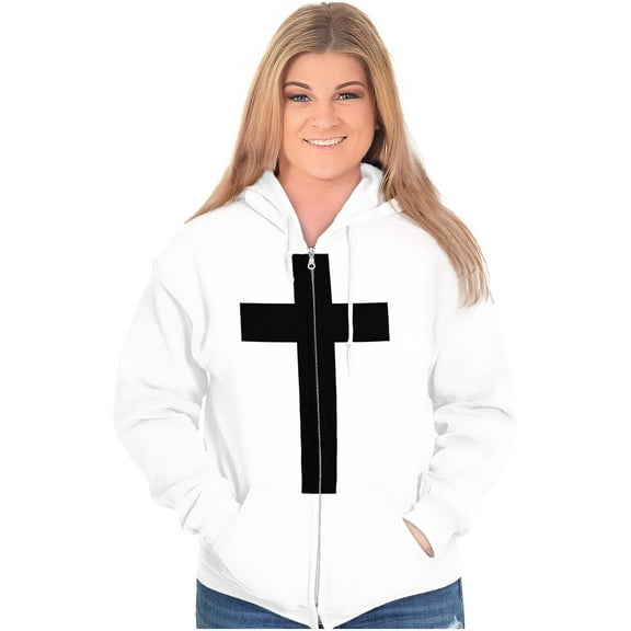 Holy Jesus Christ Christian Zip Up Hoodie Men's Women's Brisco Brands S