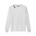 thumbnail image 2 of Daxton Premium Kansas Men Long Sleeves T Shirt Ultra Soft Medium Weight Cotton, White Tee Black Letters XS, 2 of 3