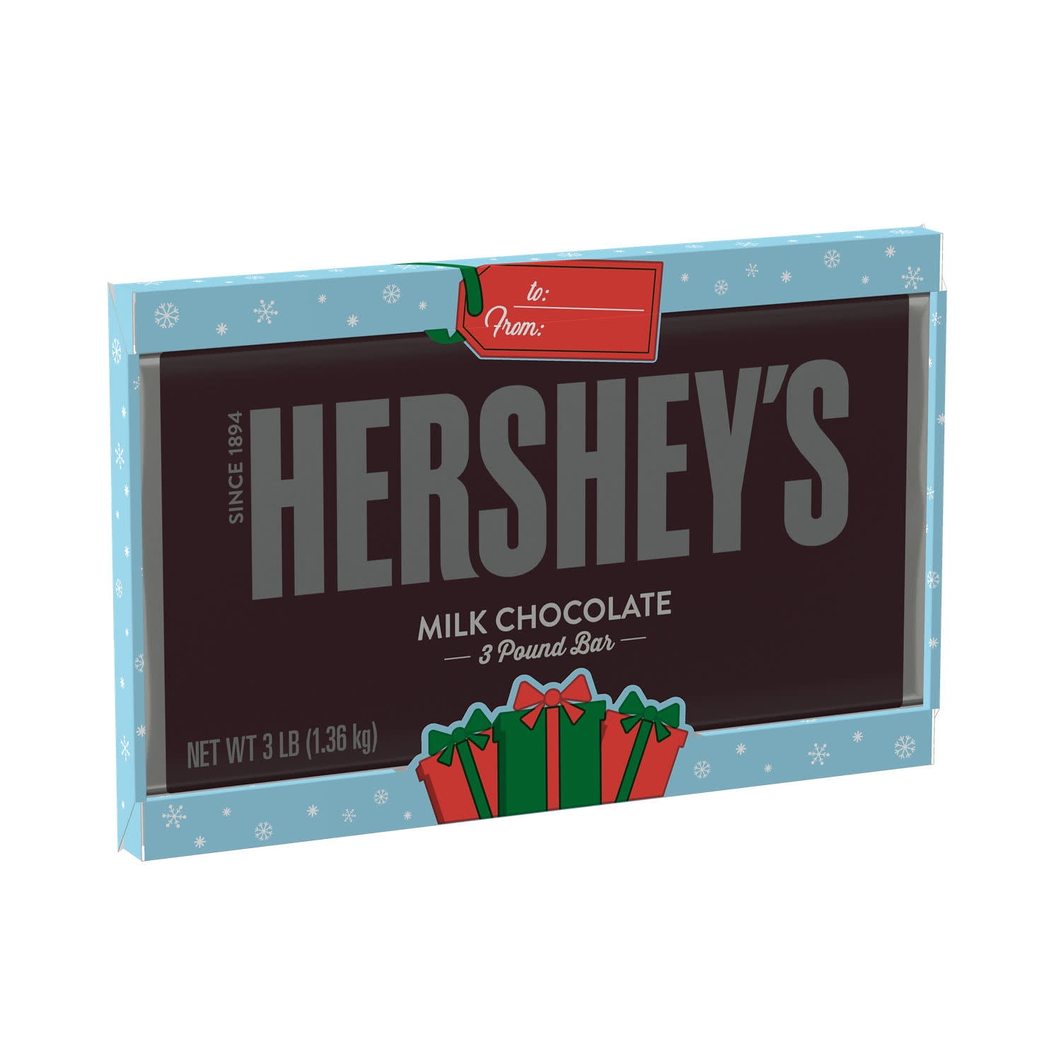 (2 pack) HERSHEY'S Milk Chocolate Candy Gift Bar, 3 lb