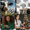 thumbnail image 5 of Cowhide Print Christmas Ornaments Set, 12 Pcs 2.36" Western Cow Print Hanging Balls for Xmas Tree, Rustic Country Holiday Decorations, Shatterproof DIY Craft Supplies for Home Party Displays, 5 of 8