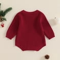 thumbnail image 6 of Baby My First Christmas Romper Sweater Long Sleeve Embroidery Knit Bodysuit Infant Xmas Holiday Outfit Fall Winter Clothes, 6 of 8
