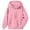 Pink, variant on Girls Zip Up Hooded Sweatshirt Long Sleeve Athletic Hoodies Soft Fabric Casual Pullover Style Athletic Jacket