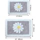 thumbnail image 2 of Bathroom Rug Mat, White Floral Bathroom Rug Fluffy Soft Microfiber Rug Non-Slip Bath Mat Machine Washable Plush Mat, Bathroom Rug for Bathroom Shower, 2 of 4