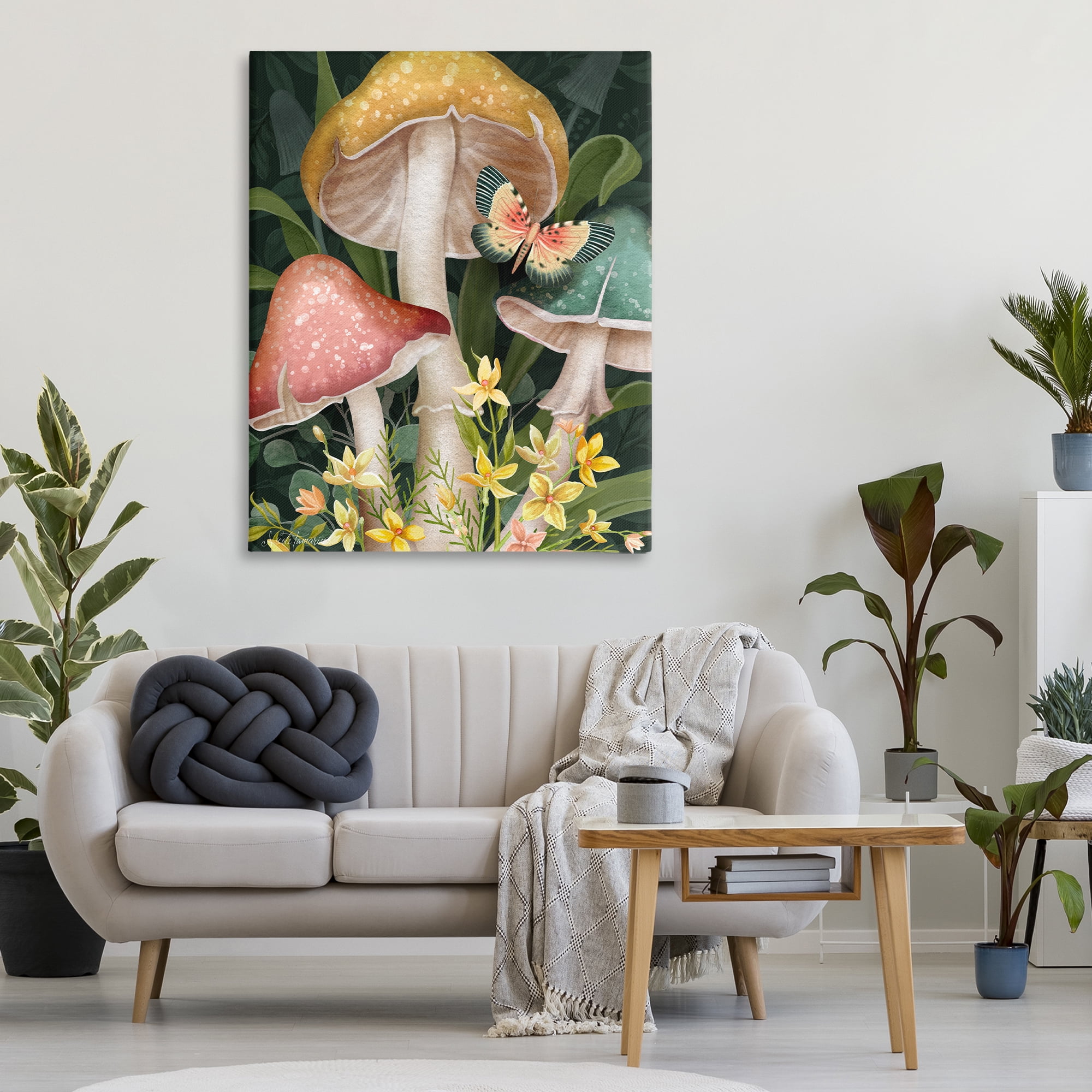 Stupell Industries Midnight Garden Mushrooms Canvas Wall Art, design by Nicole Tamarin