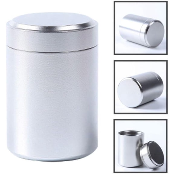 Aluminum Storage Jar Portable Metal Container with Lid, Smell Proof Container, Multipurpose Airtight Jar for Indoor Outdoor Spices, Coffee & Teas