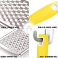 thumbnail image 2 of Zulay Kitchen Professional Stainless Steel Flat Handheld Cheese Grater - Yellow, 2 of 6