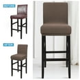 thumbnail image 2 of Unique Bargains Polyester Stretch Bar Stool Covers Elastic Band Mid Back Chair Slipcover Light Brown 1 Pc, 2 of 8