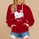 thumbnail image 1 of Sudadera holgada con estampado de Hello Kitty para mujer, ropa con capucha de gran tamaño, estilo Anime, alta calidad, gran oferta, Otoño, 2022, 1 of 4