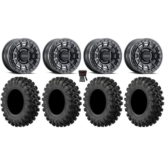 Method 415 Bdlk 15" Wheels Bk  38mm 37" MotoRavageXL Tires Sportsman RZR Ranger