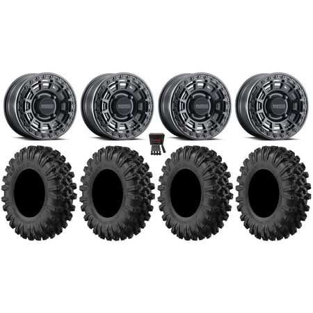 Method 415 Bdlk 15 Wheels Bk +38mm 32 MotoRavage XL Tires Polaris RZR XP 1000 / PRO XP / Ranger XP 900/1000