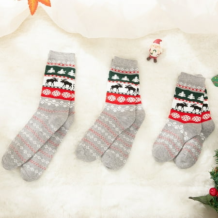 

EQWLJWE 1Pair Children/Adult Christmas Vintage Cashmere Sock Comfortable Socks Socks Holiday Clearance
