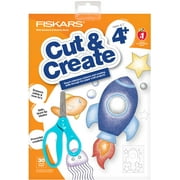 Fiskars Kids Cutting Activity Book (Age 4+) with Blue Blunt-tip Kids Scissors (5 in.)