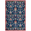 Blue/Rust, variant on SAFAVIEH Blossom Anson Floral Runner Rug, Blue/Rust, 2'3" x 8'