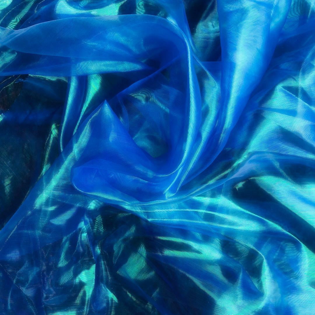 1 Yard Iridescent Holographic Gauze Fabric,magic Organza Fabric