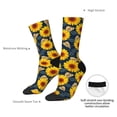 thumbnail image 4 of Pofeuu Sunflowers Print Crew Socks, Adult Running Hiking Socks for Youth and Adult, 4 of 6