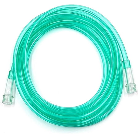 ResOne 50Ft Green Oxygen Supply Tubing, Crush Resistant, Standard Connectors