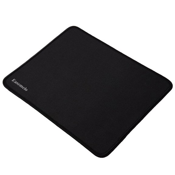 Easemelo Mouse pads, Basics Square Mouse Pad, Cloth with Rubberized Base, Standard, Black