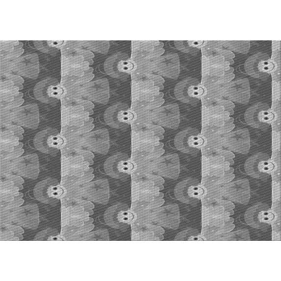 Ahgly Company Indoor Rectangle Patterned Ash Gray Area Rugs, 5' x 7'