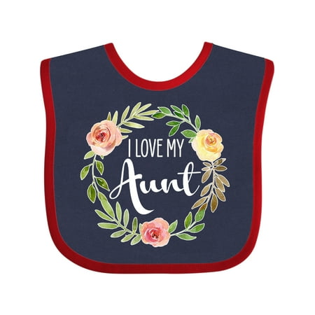 

Inktastic I Love My Aunt- Flower Circle Gift Baby Boy or Baby Girl Bib