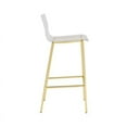 thumbnail image 3 of Modern bar stool clear finish  With Golden Legs, Counter 26"H, Stool Chair ideal for Kitchen Island Counter., 3 of 4