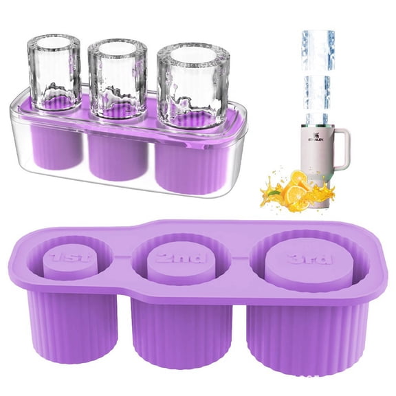 AUQ Large Ice Cube Molds,Flexible Silicone Molds,Easy Release Ice Cube Trays for Freezer