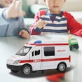 thumbnail image 3 of Alloy Toy Car, 1:32  Sound And Light Ambulance Toy, Ambulance Toy For Kids Boys Home Girls Gifts, 3 of 8
