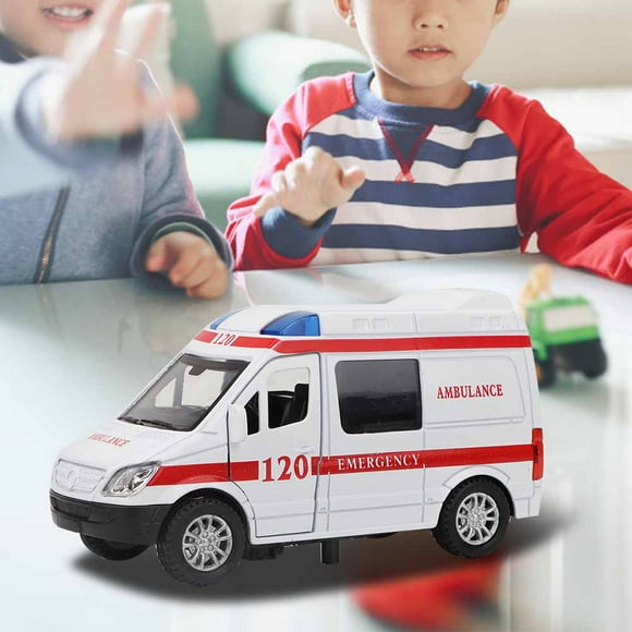 1:32 Mini Ambulance Toy Car, High Stimulation Alloy Ambulance Car With Sound and Light Design for Model Toy Vehicle
