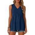 thumbnail image 4 of enyan Womens Workout Tops Cotton Large Armhole Tank Tops for Women - Workout Sport Athletic Yoga Running Gym Loose Crop Sleeveless Shirts,Blue,L, 4 of 7