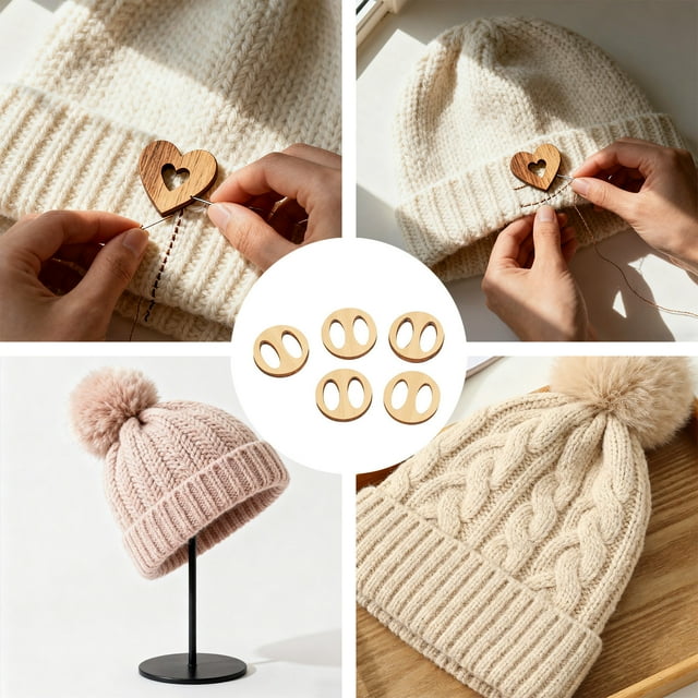 Natural Wooden Buttons For Knitting And Crafting Sewing Fasteners With Smooth Finish For Handmade Garments And DIY Projects 60 Pcs ( 4 Styles) Pant Button Pack Boot Zipper for Wide Calves Brass