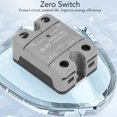 thumbnail image 4 of Solid State Relay, DC Control AC Relay Low Conduction Voltage Drop 3-32V Input 10A 480V Output Red LED Indicator  for High Power Electrical Device, 4 of 8