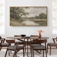 thumbnail image 3 of Large Framed Canvas Wall Art Vintage Country Landscape Print for Living Room Decoration - 60"x30" Natural Frame, 3 of 7