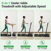 2 in 1 Walking Pad for Home/Office,Folding Treadmill 2.5HP,COFUNOK Under Desk Treadmill with Remote,0.6-7.6mph