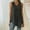 Black, variant on Babysbule Womens Summer Tops Women's Ladies V Neck Loose Tops Casual Solid Color Irregular T-Shirt Sleeveless Vest Blouse