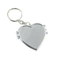 thumbnail image 5 of 2pcs Mini Round Shape Mirror Keychain Double Side Compact Makeup Mirror Keychain Foldable Key Pendant Silver Heart Shape, 5 of 10