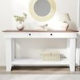 thumbnail image 5 of 54in Console Table for Entryway - Farmhouse Entryway Table with Storage and Drawers,Entry Tables for Hallway Behind Couch Table Sofa Table,White, 5 of 6